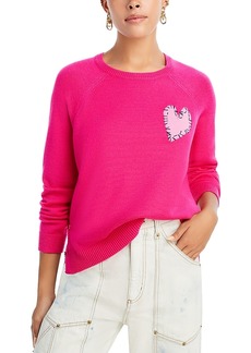 Aqua x Kerri Rosenthal Heart Patch Sweater - 100% Exclusive