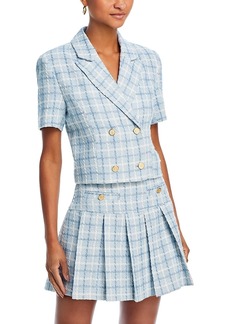 Aqua x Venus Williams Tweed Short Sleeve Blazer - Exclusive