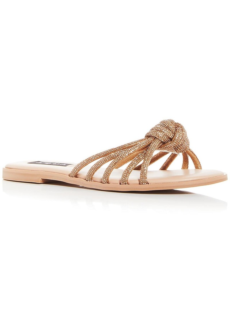 Aqua Blink Womens Slip-On Embellished Slide Sandals