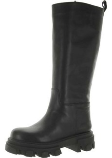 Aqua GOAL Womens Leather Pull On Knee-High Boots