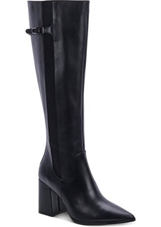 Aqua Ireland Womens Leather Zip-up Knee-High Boots
