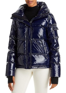 Aqua Lacquer Ella Womens Down Cold Weather Puffer Jacket