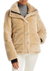 Aqua Lilly Womens Short Cold Weather Faux Fur Coat