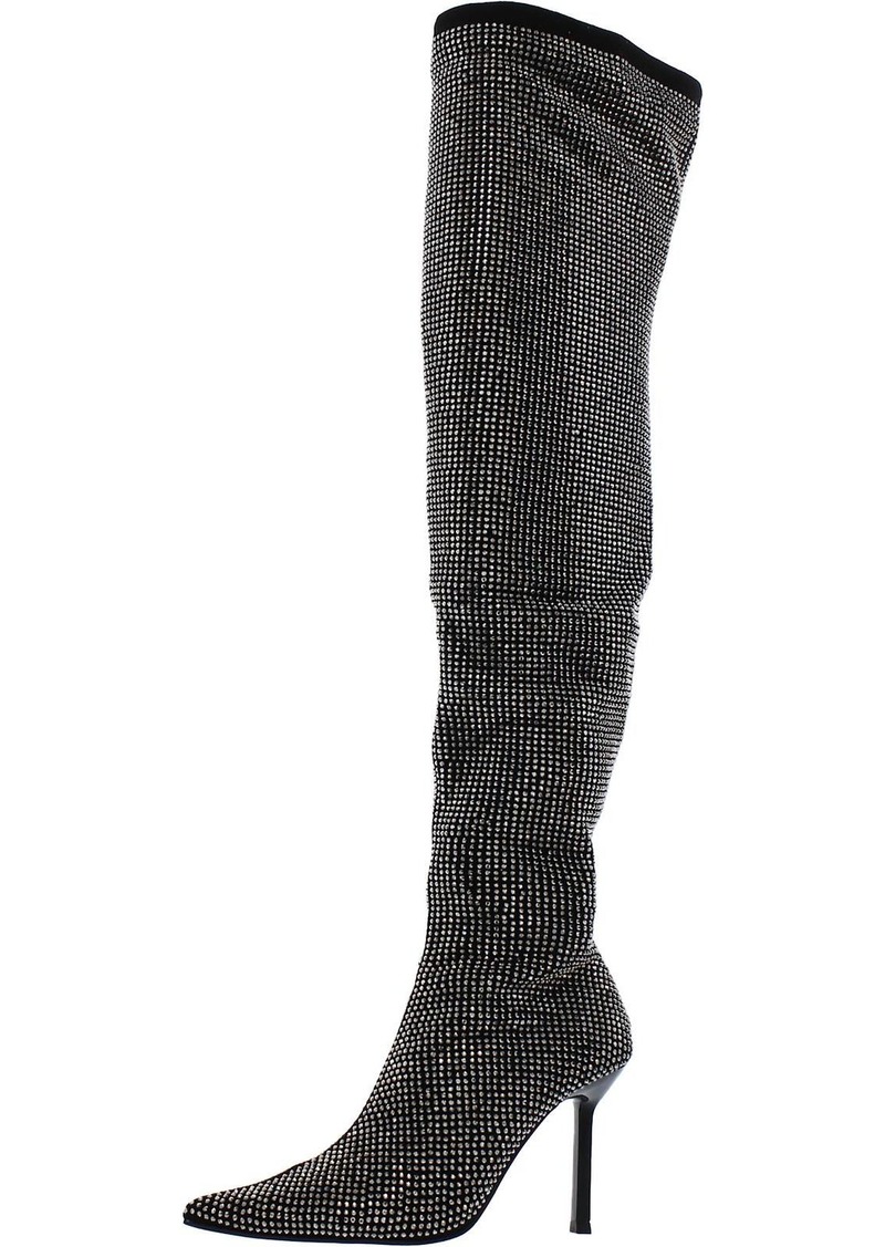 Aqua Nicki Womens Faux Suede Embellished Over-The-Knee Boots