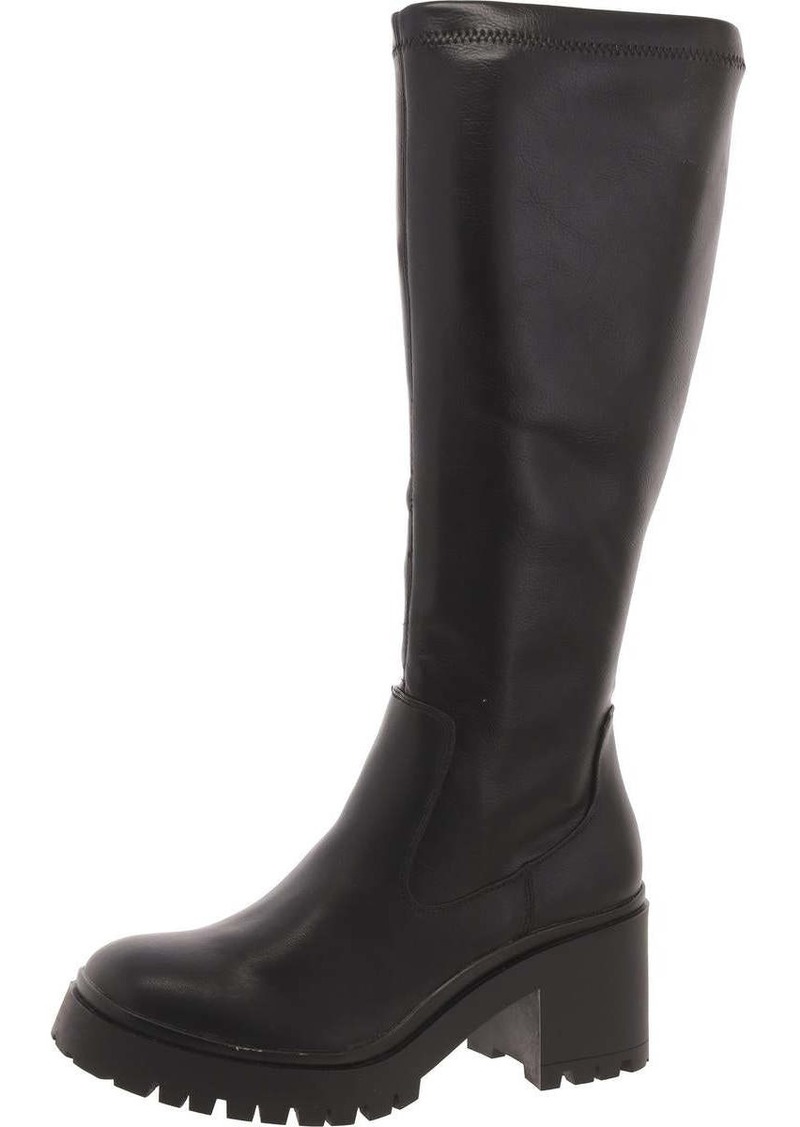 Aqua RIA Womens Leather Pull On Knee-High Boots