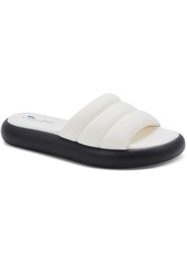 Aqua Simona Womens Peep-Toe Manmade Flatform Sandals