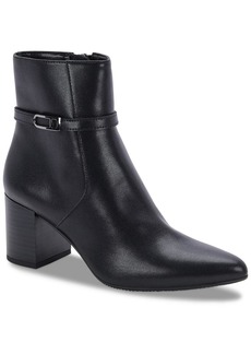 Aqua Tatum Womens Leather Pointed Toe Booties