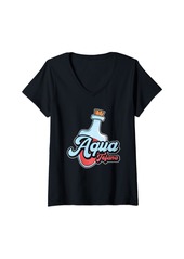 Womens Aqua Tofana Poison Bottle Dark Humor Crime Fan V-Neck T-Shirt