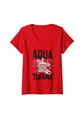 Womens Aqua Tofana Poison Bottle Dark Humor Crime Fan V-Neck T-Shirt