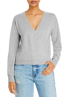 Aqua Womens Cashmere Front Wrap Pullover Sweater