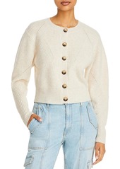Aqua Womens Cashmere Ribbed Cardigan Sweater