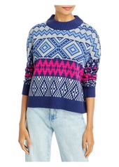 Aqua Womens Fairisle Knit Pullover Sweater