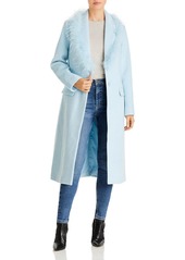 Aqua Womens Feather Jacket Trench Coat