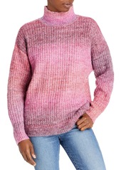 Aqua Womens Knit Marled Turtleneck Sweater