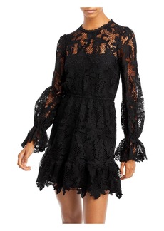 Aqua Womens Lace Mini Cocktail and Party Dress