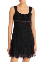 Aqua Womens Lace Mini Sundress