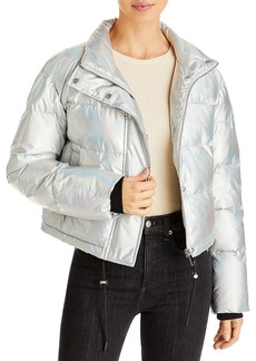 Aqua Womens Lightweight Cropped Puffer Jacket