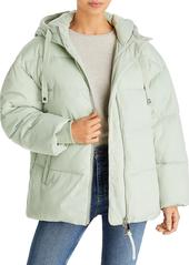 Aqua Womens Lightweight Hooded Puffer Jacket