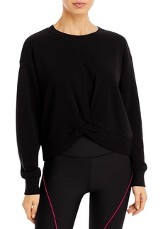 Aqua Womens Long Sleeve Front Twist Pullover Sweater