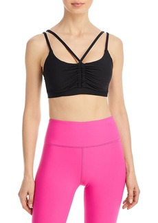 Aqua Womens Ruched Fitness Sports Bra