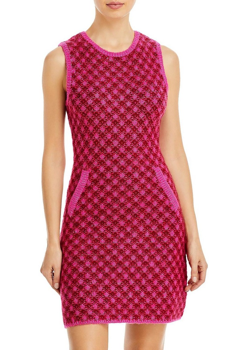 Aqua Womens Sleeveless Above Knee Sweaterdress