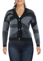 Aqua Womens V-Neck Button-Down Cardigan Sweater
