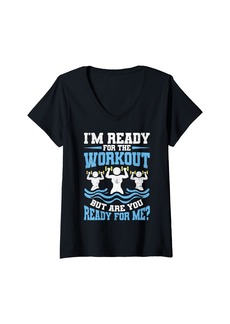 Aqua Womens Water Aerobics Instructor V-Neck T-Shirt