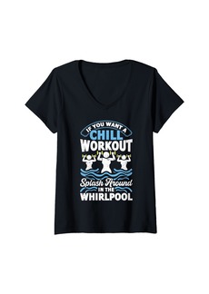 Aqua Womens Water Aerobics Instructor V-Neck T-Shirt