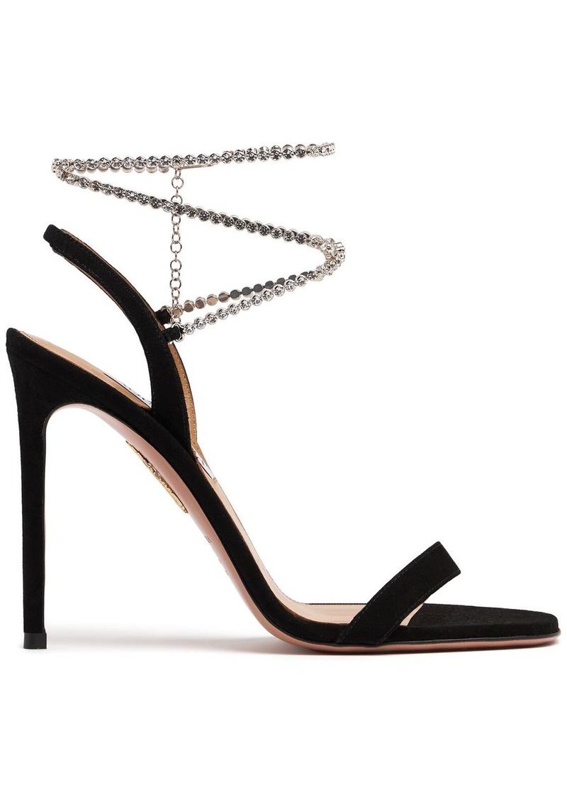 Aquazzura 105mm Careless Whisper Suede Sandals