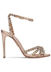 Aquazzura 105mm Tequila Metallic Leather Sandals