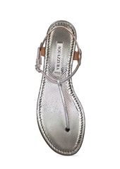 Aquazzura 10mm Almost Bare Leather Flat Sandals