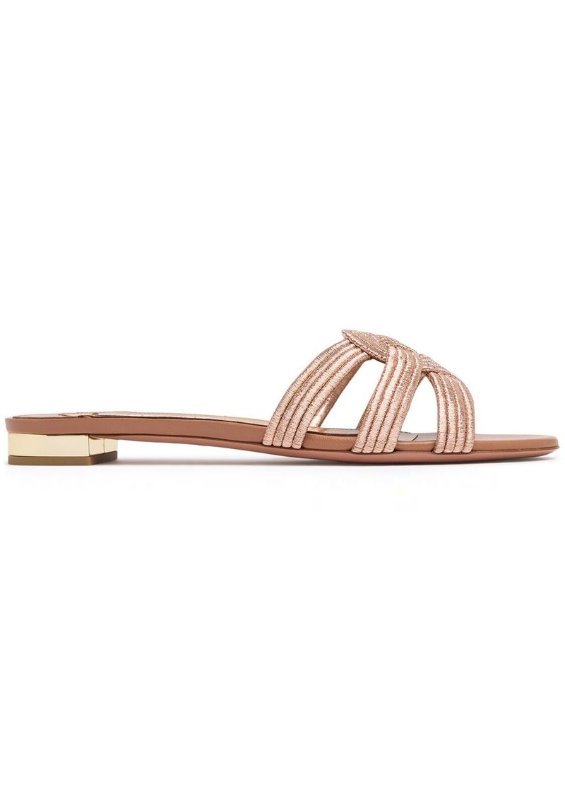 Aquazzura 10mm Felix Leather Flats