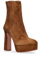 Aquazzura 120mm Groove Suede Ankle Boots