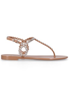 Aquazzura 5mm Almost Bare Crystal Jelly Flats