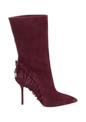 Aquazzura All Mine Lace-Up Suede Boots