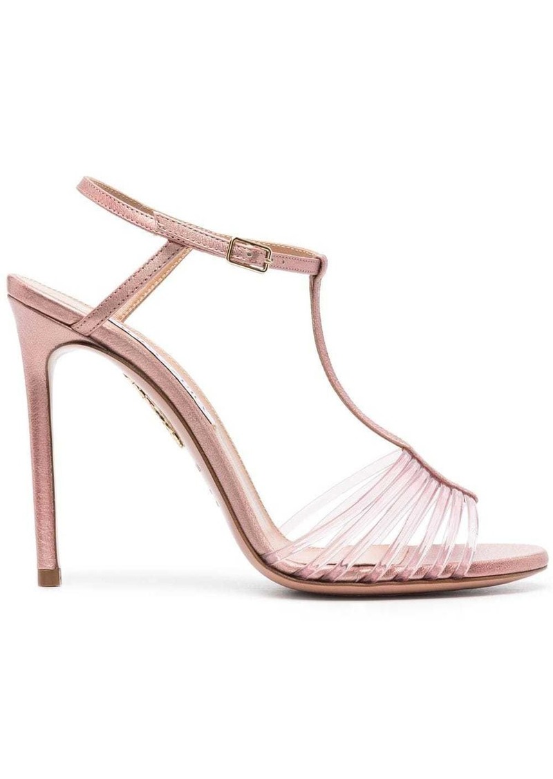 Aquazzura Amore Mio 105mm leather sandals