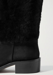 Aquazzura - 45 shearling and suede boots - Black - EU 40