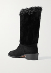 Aquazzura - 45 shearling and suede boots - Black - EU 40