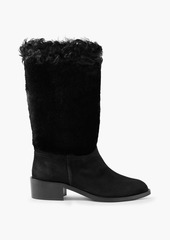 Aquazzura - 45 shearling and suede boots - Black - EU 40