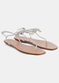 Aquazzura Capri Nights embellished thong sandals