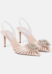 Aquazzura Crystal Margarita slingback pumps