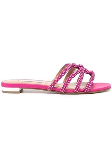 Aquazzura crystal-embellished flat sandals