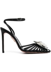 Aquazzura Crystal Margarita 110mm leather pumps