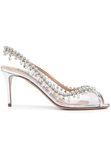 Aquazzura embellished-trim open-toe pumps