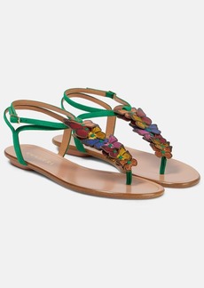 Aquazzura Papillon suede thong sandals