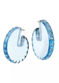 Aquazzura Resin & Crystal Hoop Earrings