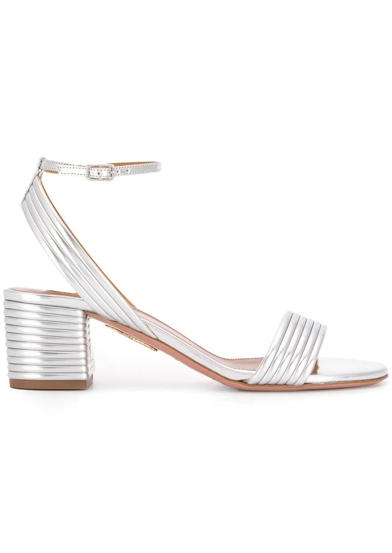 Aquazzura Sundance 50mm metallic sandals