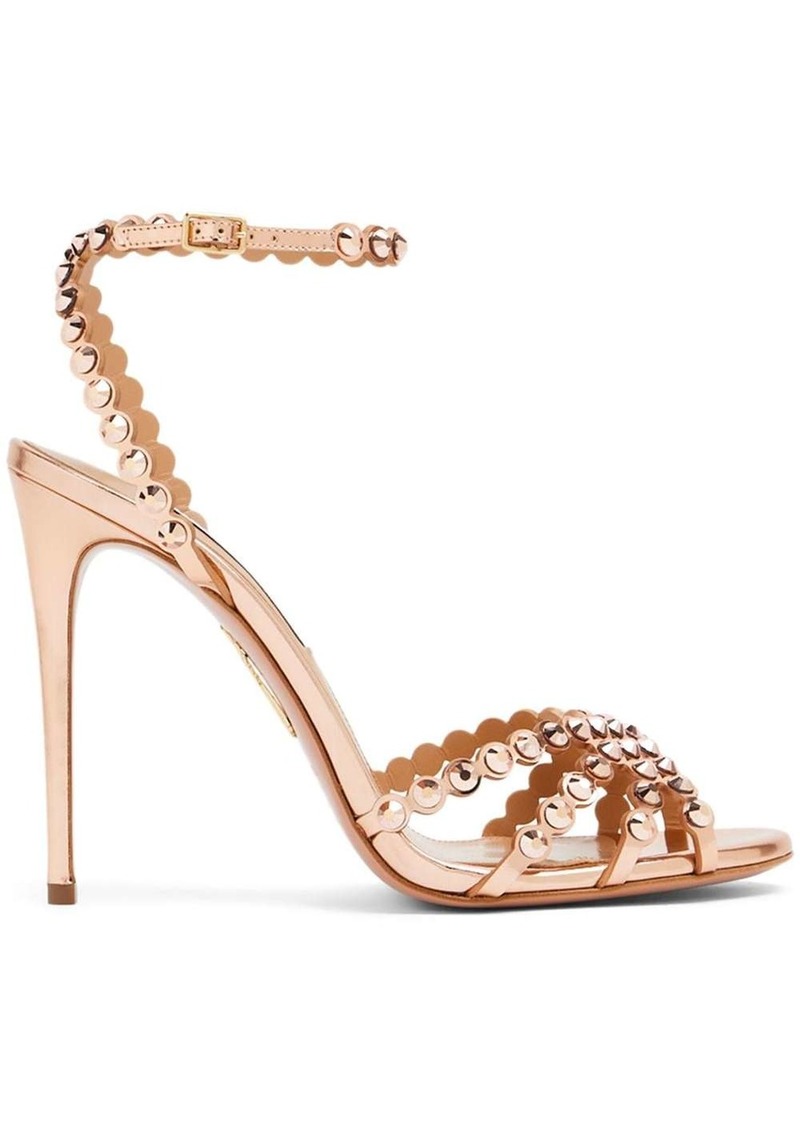 Aquazzura Tequila 105mm leather sandals