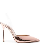 Aquazzura V Plexi 110mm leather pumps