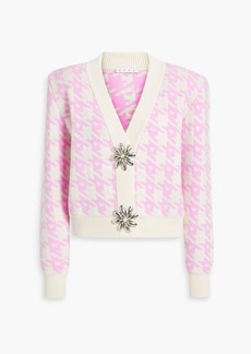 AREA - Jacquard-knit cardigan - Pink - S
